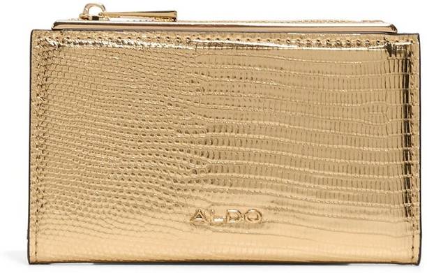 Women Casual Gold Artificial Leather Wallet