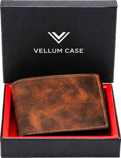 Men Casual, Trendy, Evening/Party Brown Genuine Leather Wallet