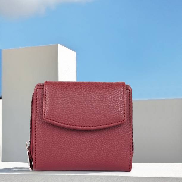 WILDAUK - Women Casual, Formal, Travel, Trendy Maroon Artificial Leather Wrist Wallet