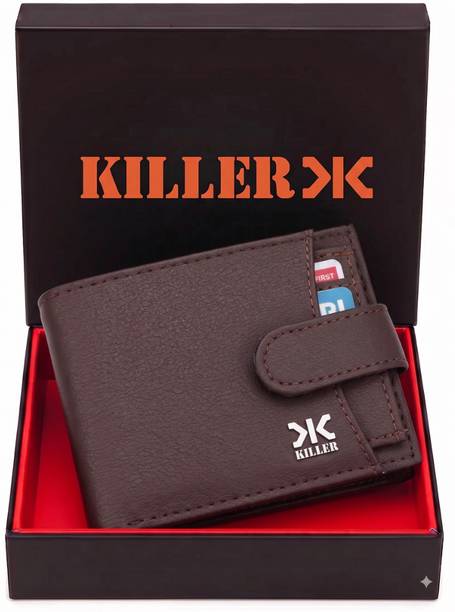 KILLER Men Casual, Formal Brown Artificial Leather RFID Wallet