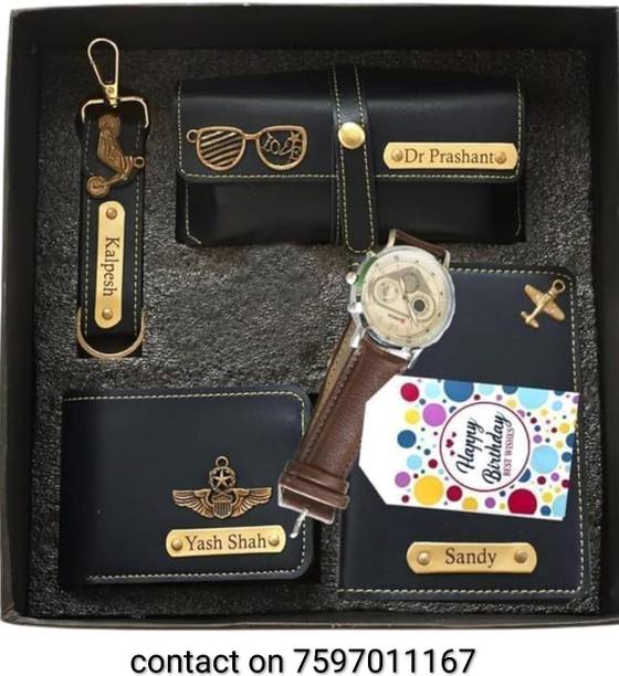 Theworldofgifts Wallet, Watch, Greeting Card, Keychain Gift Set