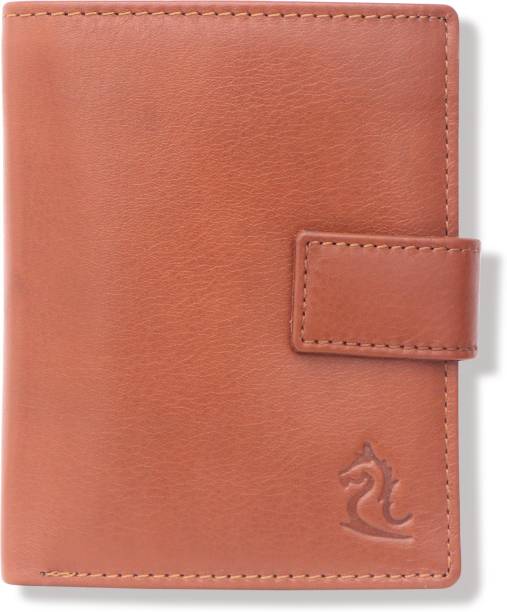 KARA Men Casual, Formal, Casual, Travel, Trendy Tan Genuine Leather Wallet