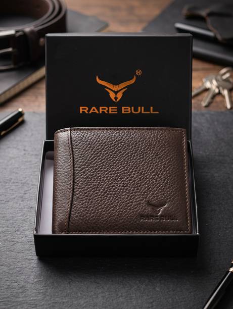 RARE BULL Men Casual, Ethnic, Evening/Party, Formal, Travel, Trendy Black Genuine Leather Wallet
