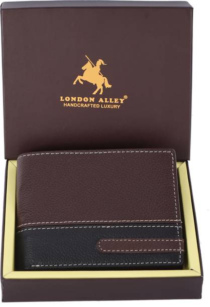 LONDON ALLEY Men Casual Brown Genuine Leather Wallet