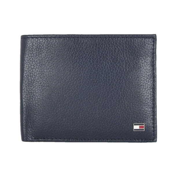 Men Formal Blue Genuine Leather Wallet - Regular Size