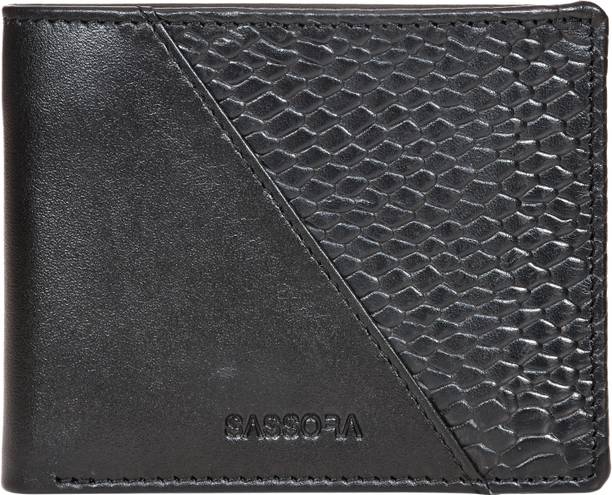 Sassora Men Casual, Ethnic, Travel, Trendy, Formal, Evening/Party Black Genuine Leather RFID  Wallet