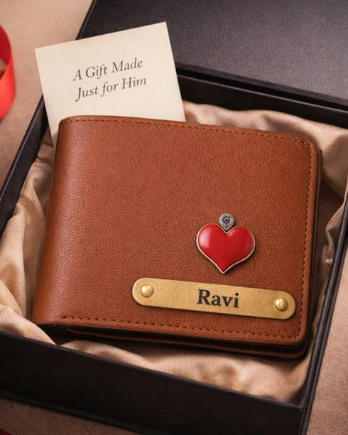 Men Formal, Casual, Evening/Party, Ethnic, Travel, Trendy Tan Artificial Leather Wallet
