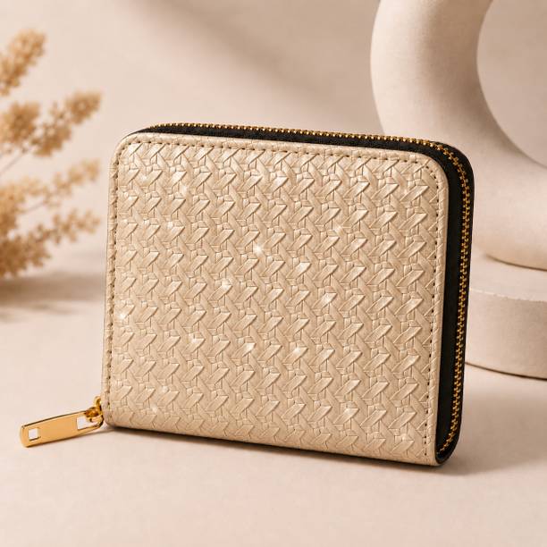 Women Casual, Evening/Party, Formal, Travel, Trendy Gold Artificial Leather Wallet