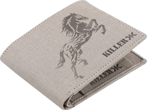 KILLER Men Trendy, Travel, Formal Grey Artificial Leather Wallet