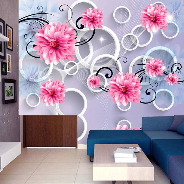 Guru Production 228 cm x 40 cm Waterproof Floral & Botanical Vinyl Wallpaper