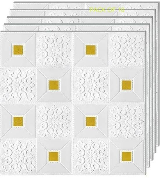 SHOPIFY ZONE 70 cm x 70 cm Waterproof Floral & Botanical Embossed Wallpaper