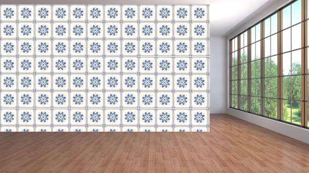 BDWALLDECOR 96 cm x 16 cm Waterproof Floral & Botanical Vinyl Wallpaper