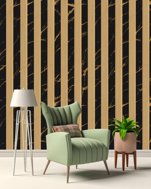 FOKRIM 200 cm 200CM-Wooden Line Wallpaper Self Adhesive Sticker