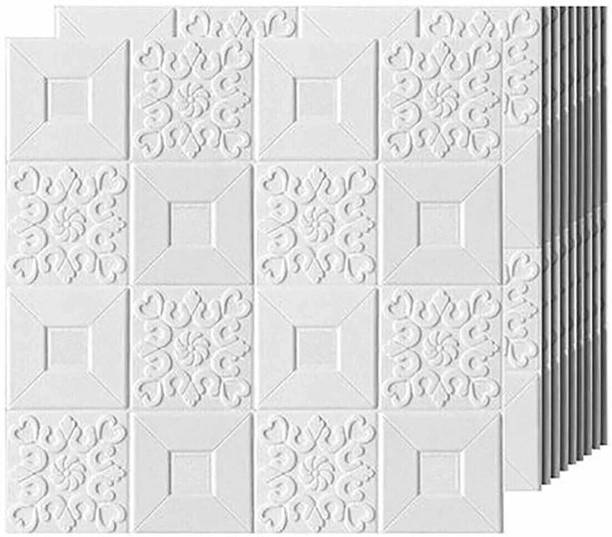 INDO MART Embossed Architecture White Wallpaper
