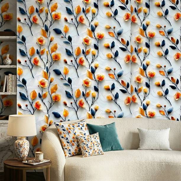 BPDESIGNSOLUTION 99 cm x 41 cm Waterproof Floral & Botanical Vinyl Wallpaper