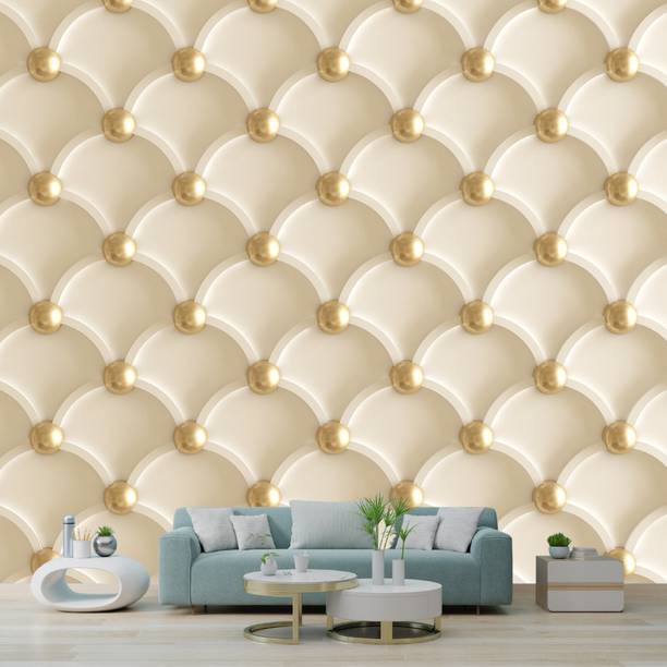 interawalldecor Vinyl Decorative Multicolor, Beige, Gol...