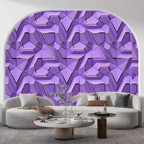 FOKRIM Vinyl Decorative Purple Wallpaper