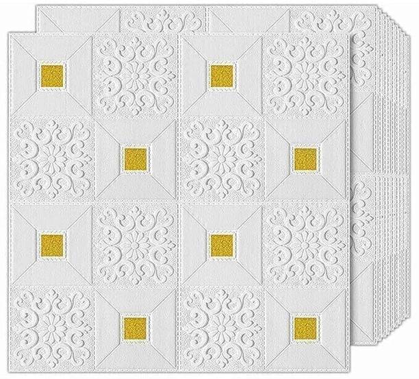 LA NEELJA Vinyl Abstract White Wallpaper