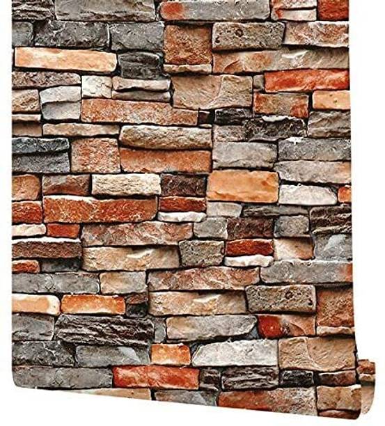 yes collections Decorative Grey, Orange, Red Wallpaper