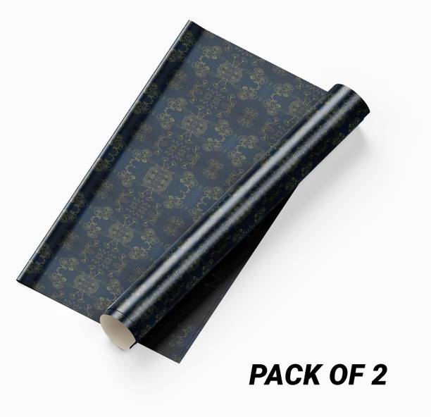 FOKRIM Vinyl Decorative Blue, Gold Wallpaper