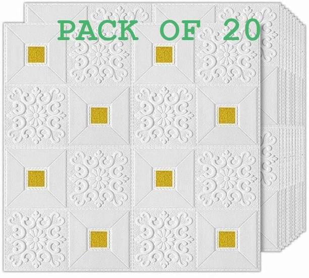 b7 Creations Paper, Fabric Decorative White, Gold Wallpaper