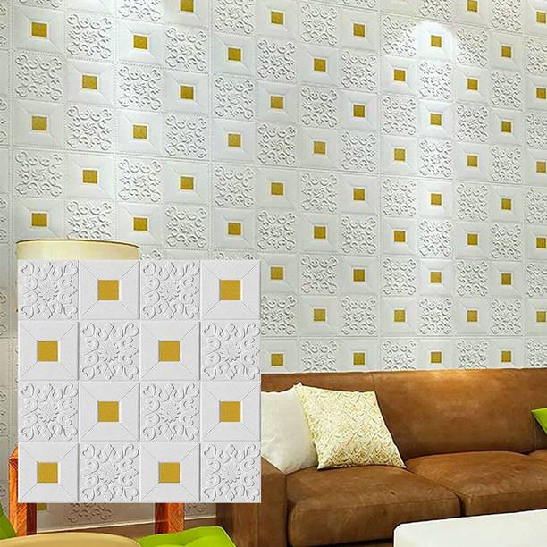 Laptraded Vinyl Nature White Wallpaper