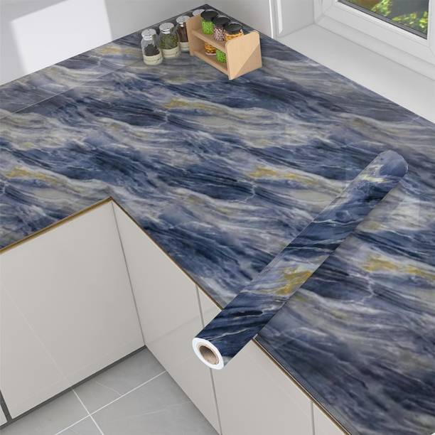 Barebeauty Vinyl Decorative Blue Wallpaper