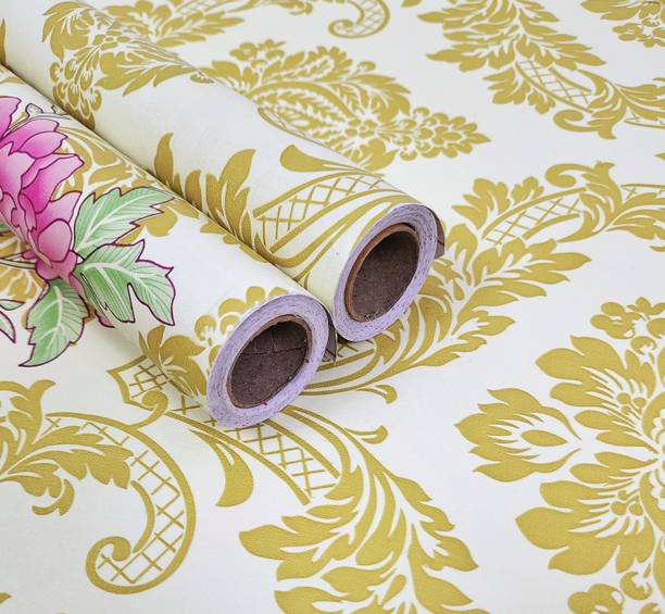 HOMEMATES Floral & Botanical Gold Wallpaper
