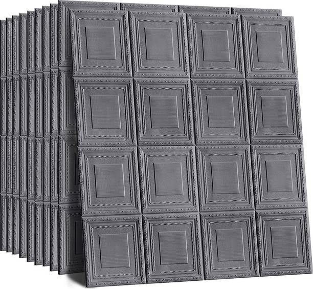 Yugam Vinyl Decorative Grey Wallpaper