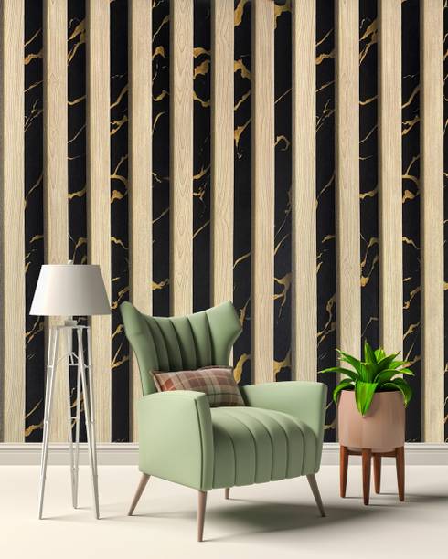 FOKRIM 100 cm 100CM-Wooden Black Wallpaper Self Adhesive Sticker