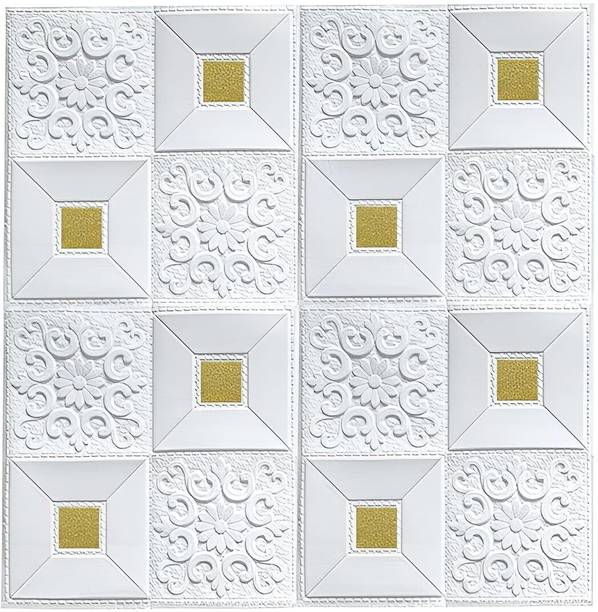 INFINITYDECOR Paper Decorative White, Gold Wallpaper