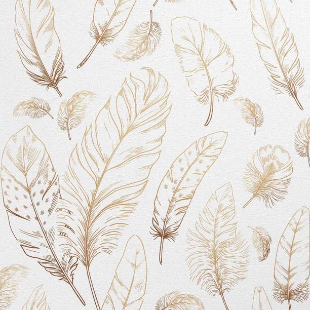 Veki Floral & Botanical White, Brown Wallpaper