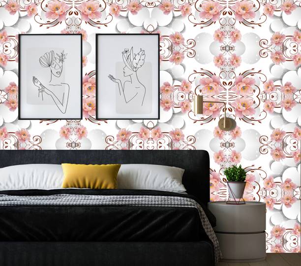 KP PRINTZ Floral & Botanical Multicolor Wallpaper