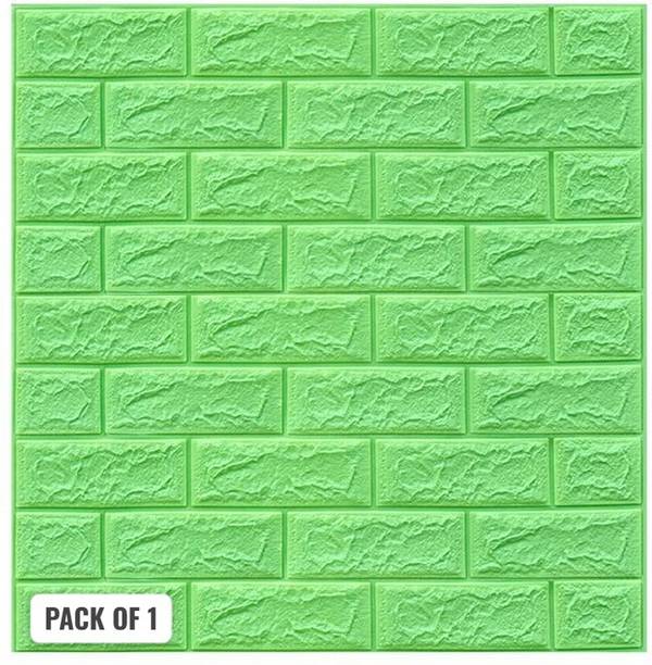 Floppy Decorative Green Wallpaper