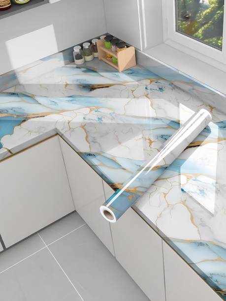 Peijinsart Vinyl Decorative White, Blue Wallpaper