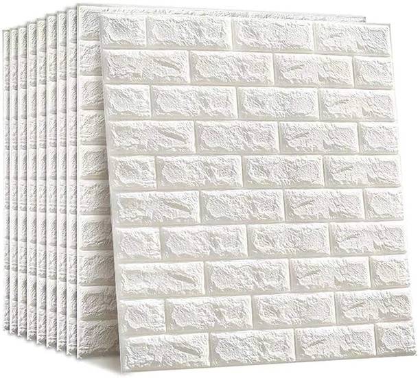 HUEX 70 cm 3D Brick wallpaper For wall Self Adhesive Foam Brick Wall Stickers Panel Self Adhesive Sticker