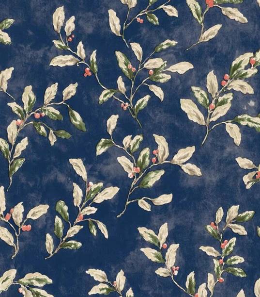 VRUKSHA DECORS Decorative Blue Wallpaper