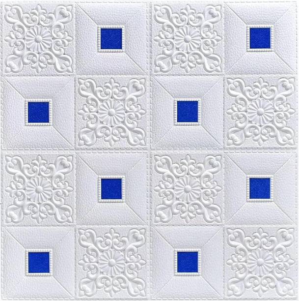 wewell Decorative White, Blue Wallpaper