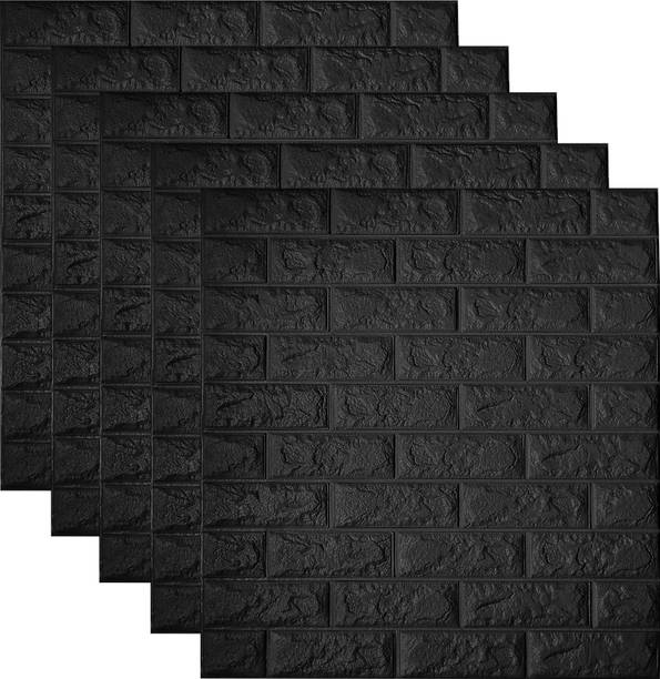 TIADINE Embossed Abstract Black Wallpaper