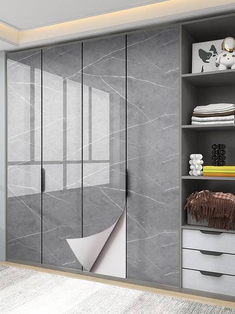 Onbet 200 cm Self Adhesive Glossy Marble Foil Waterproof Sticker For Kitchen And Home Self Adhesive Sticker