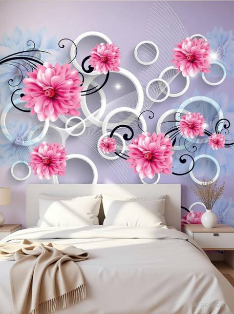HD PRINT HOUSE 228 cm x 40 cm Waterproof Floral & Botanical Vinyl Wallpaper