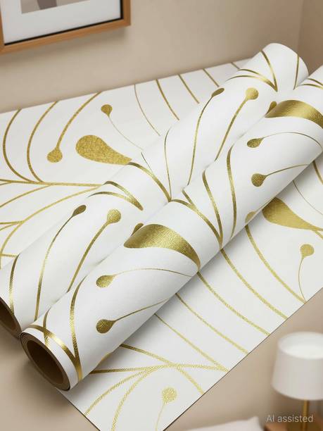 Veki 300 cm x 45 cm Waterproof Floral & Botanical Paper, Vinyl Wallpaper