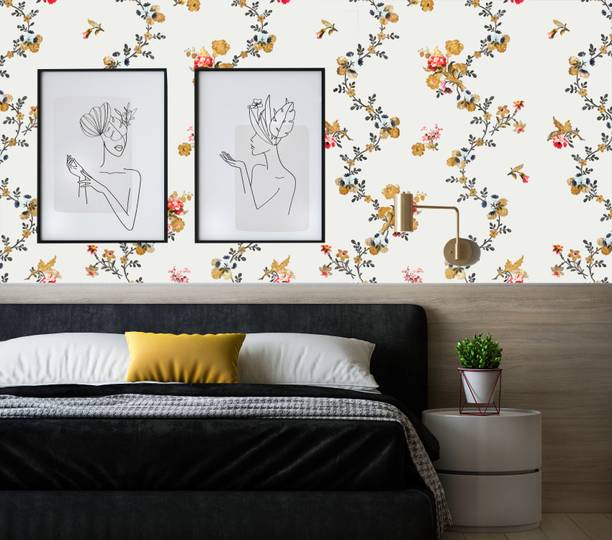 KP PRINTZ Floral & Botanical Multicolor Wallpaper