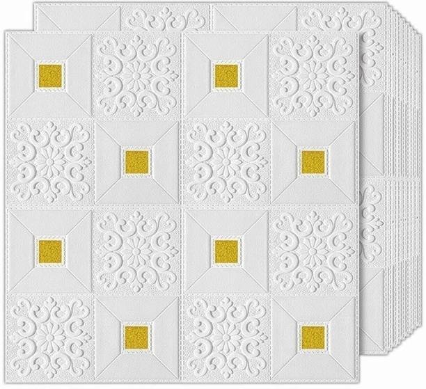 WALLTAJ Vinyl Decorative White Wallpaper