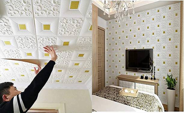 Gadhiya Enterprise 77 cm x 70 cm Waterproof Decorative Vinyl Wallpaper