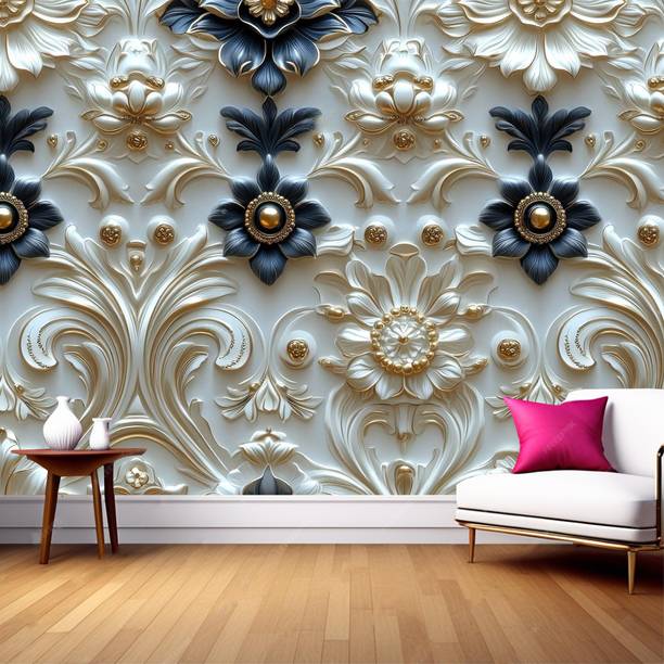 WALEXP 40 cm x 200 cm Waterproof Floral & Botanical Vinyl Wallpaper