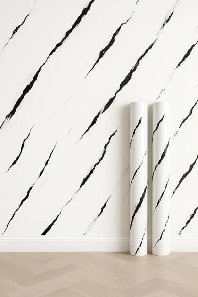 Peijinsart Vinyl Decorative White, Black Wallpaper