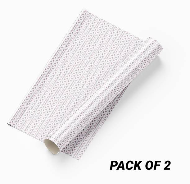 FOKRIM Vinyl Decorative Pink, White Wallpaper