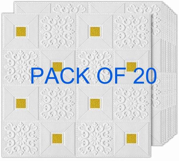 b7 Creations Paper, Fabric Decorative White, Gold Wallpaper