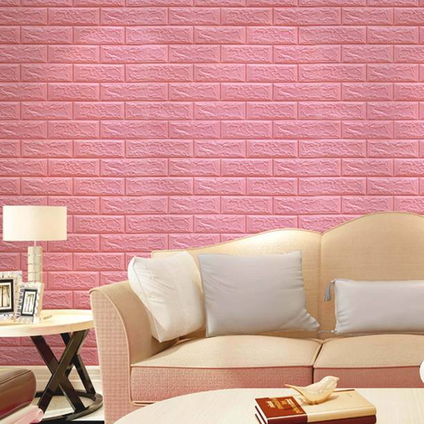 Floppy Decorative Pink Wallpaper